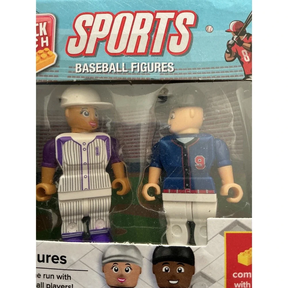 Block Tech Sports Baseball Figures Kayla and Bobby Minifigures 2Pack 234-09-0309